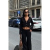 Nancy Kruveze Yaka Crop Takım  - 
