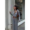 Nancy Kruveze Yaka Crop Takım  - 