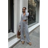 Nancy Kruveze Yaka Crop Takım  - 
