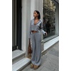 Nancy Kruveze Yaka Crop Takım  - 
