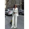 Nancy Kruveze Yaka Crop Takım  - 