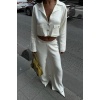 Nancy Kruveze Yaka Crop Takım  - 
