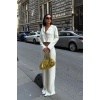 Nancy Kruveze Yaka Crop Takım  - 