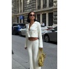 Nancy Kruveze Yaka Crop Takım  - 