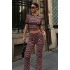 Brenda Desenli Crop Takım  