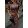 Brenda Desenli Crop Takım  