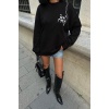 Marison Çiçek Nakışlı Sweatshirt  -