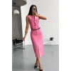 Lucky Life Kadın YELEK-ÖNDEN YIRTMAÇLI ETEK TK ŞANTUK KETEN - Pembe