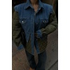 Denim Garnili Kapitone Ceket 