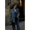 Denim Garnili Kapitone Ceket 
