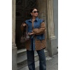 Denim Garnili Kapitone Ceket 