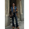 Denim Garnili Kapitone Ceket 