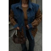 Denim Garnili Kapitone Ceket 