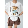 Lucky Life Kadın  Teddy Bear T-Shirt - Krem