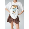 Lucky Life Kadın  Teddy Bear T-Shirt - Krem