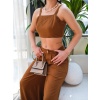 Lucky Life Kadın Keten Gi̇peli̇ Crop Ve Pantolon İki̇li̇ Takim
