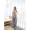 Lucky Life Kadın Keten Gi̇peli̇ Crop Ve Pantolon İki̇li̇ Takim