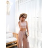 Lucky Life Kadın Keten Gi̇peli̇ Crop Ve Pantolon İki̇li̇ Takim