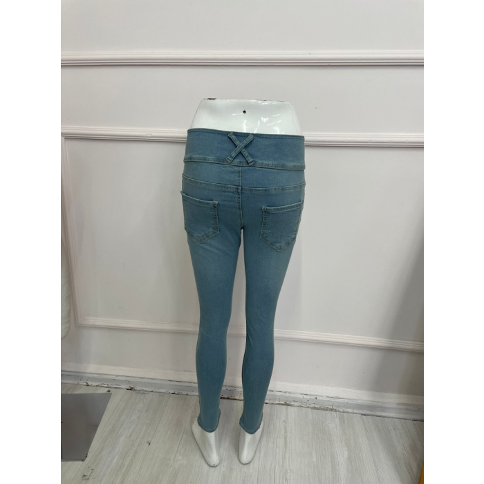 Lucky Life Yüksek Bel Likralı Jean Pantolon 90 Cm