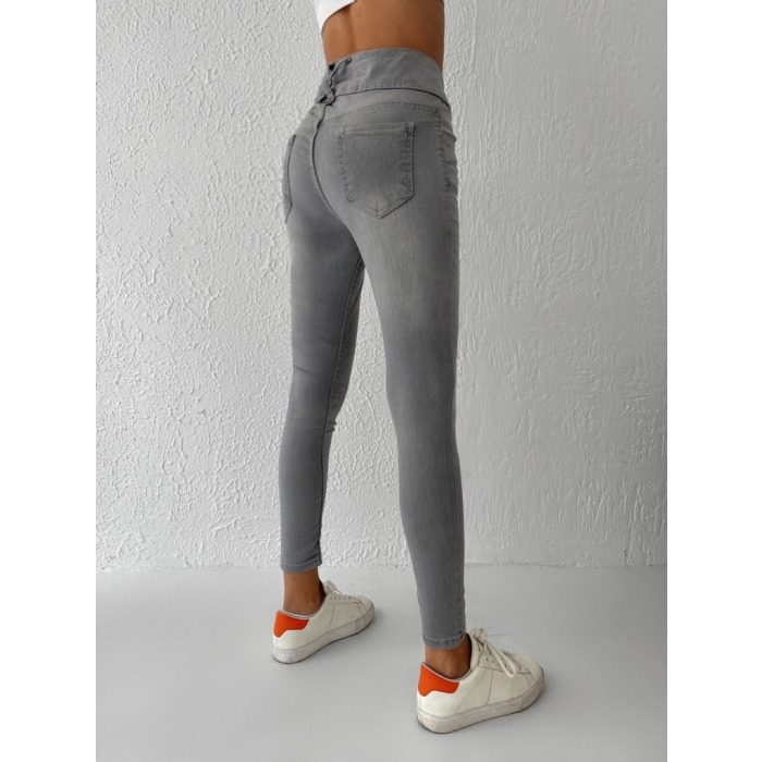 Lucky Life Yüksek Bel Likralı Jean Pantolon 90 Cm