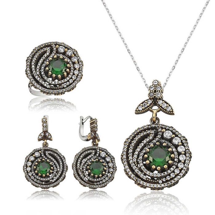 Lucky Life 925 Ayar Gumuss  Otantik Bayan Set