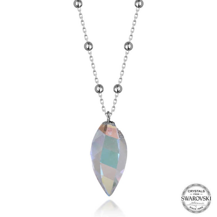 Swarovski Crystal Taşlı Top Zincir Lucky Life 925 Ayar Gumuss  Lucky Life Lucky Life Lucky Life Kadın Kolye