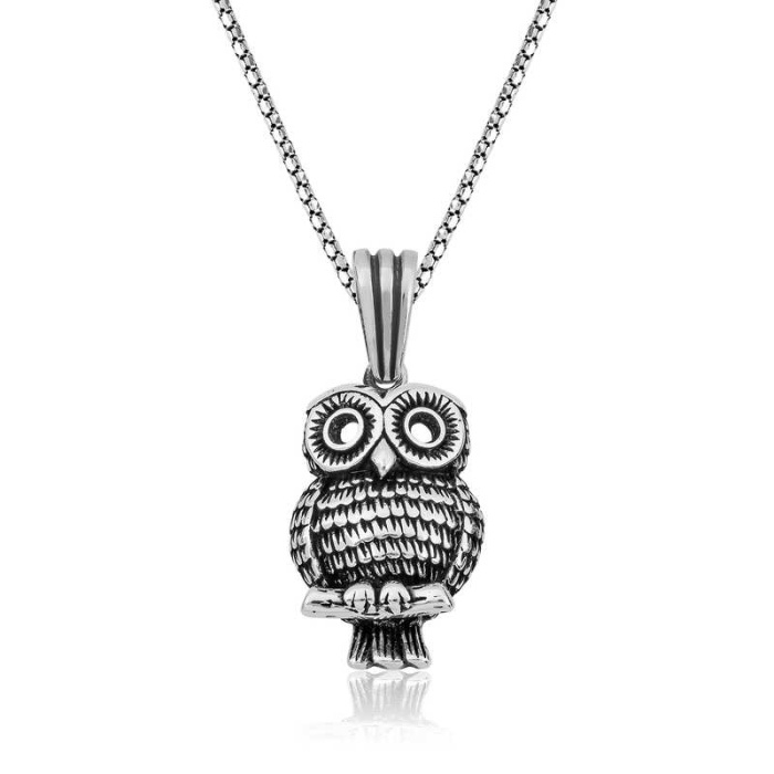 ​Lucky Life 925 Ayar Gumuss  Baykuş Kolye