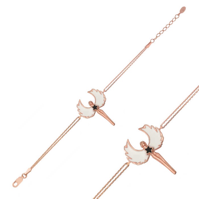 Lucky Life 925 Ayar Gumuss  Rose Su Perisi Bileklik