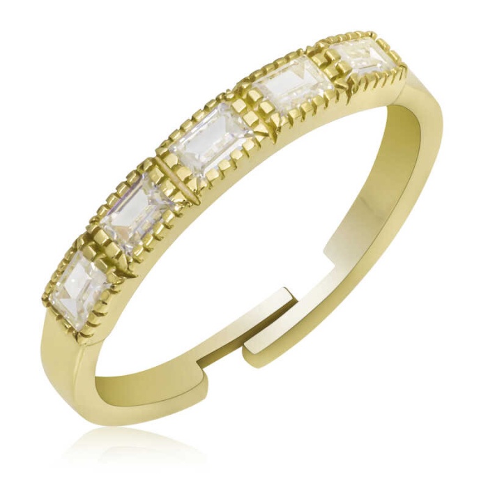 Lucky Life 925 Ayar Gumuss  Gold Ayarlanabilir Baget Lucky Life Lucky Life Kadın Yüzük