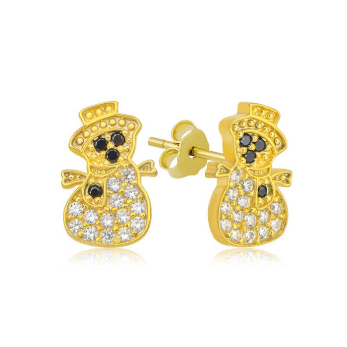 Lucky Life 925 Ayar Gumuss  Gold Kardan Adam Lucky Life Lucky Life Kadın Küpe