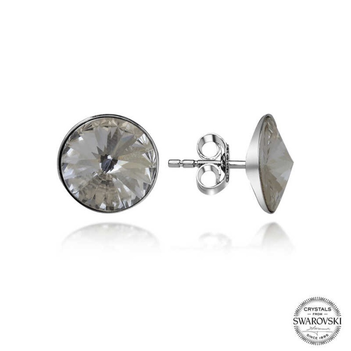 Swarovski Crystal Taşlı Lucky Life 925 Ayar Gumuss  Çivili Lucky Life Lucky Life Kadın Küpe