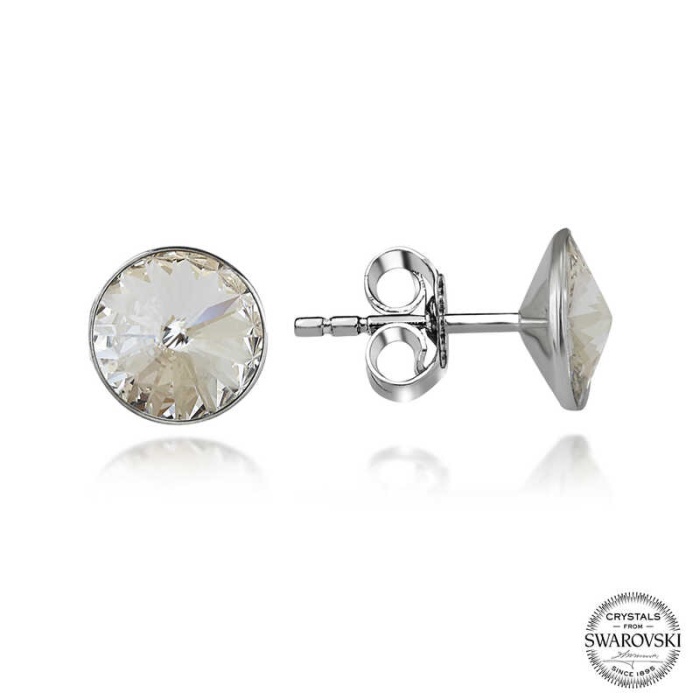 Swarovski Crystal Taşlı Lucky Life 925 Ayar Gumuss  Çivili Lucky Life Lucky Life Kadın Küpe