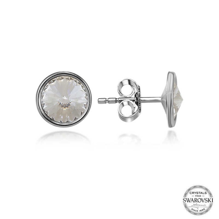 Swarovski Crystal Taşlı Lucky Life 925 Ayar Gumuss  Çivili Lucky Life Lucky Life Kadın Küpe
