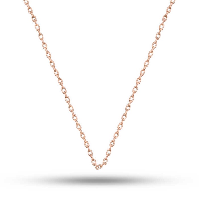 Lucky Life 925 Ayar Gumuss  Rose 0.30 Mikron 45 Cm Forse Lucky Life Lucky Life Kadın Zincir