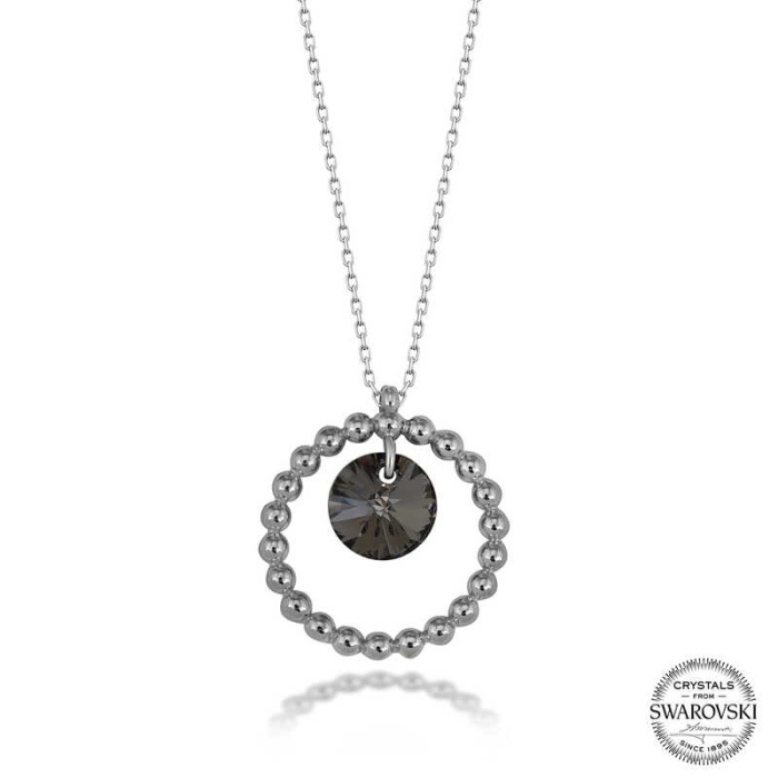 Swarovski Crystal Taşlı Halka Lucky Life 925 Ayar Gumuss  Lucky Life Lucky Life Lucky Life Kadın Kolye