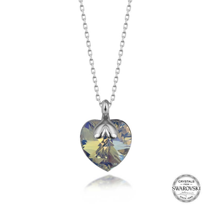 Swarovski Crystal Taşlı Kalp Lucky Life 925 Ayar Gumuss  Lucky Life Lucky Life Lucky Life Kadın Kolye
