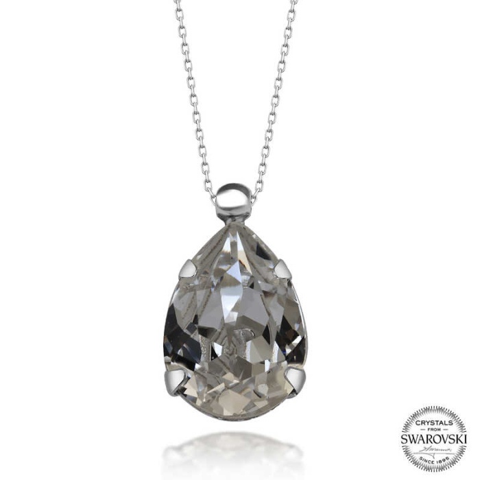 Swarovski Crystal Taşlı Damla Lucky Life 925 Ayar Gumuss  Lucky Life Lucky Life Lucky Life Kadın Kolye