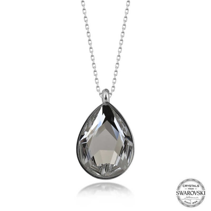 Swarovski Crystal Taşlı Damla Lucky Life 925 Ayar Gumuss  Lucky Life Lucky Life Lucky Life Kadın Kolye