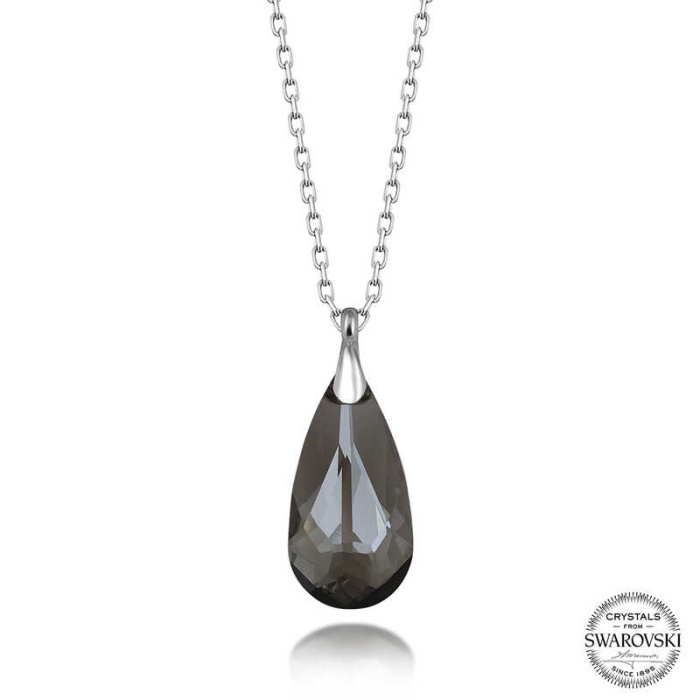 Swarovski Crystal Taşlı Damla Lucky Life 925 Ayar Gumuss  Lucky Life Lucky Life Lucky Life Kadın Kolye