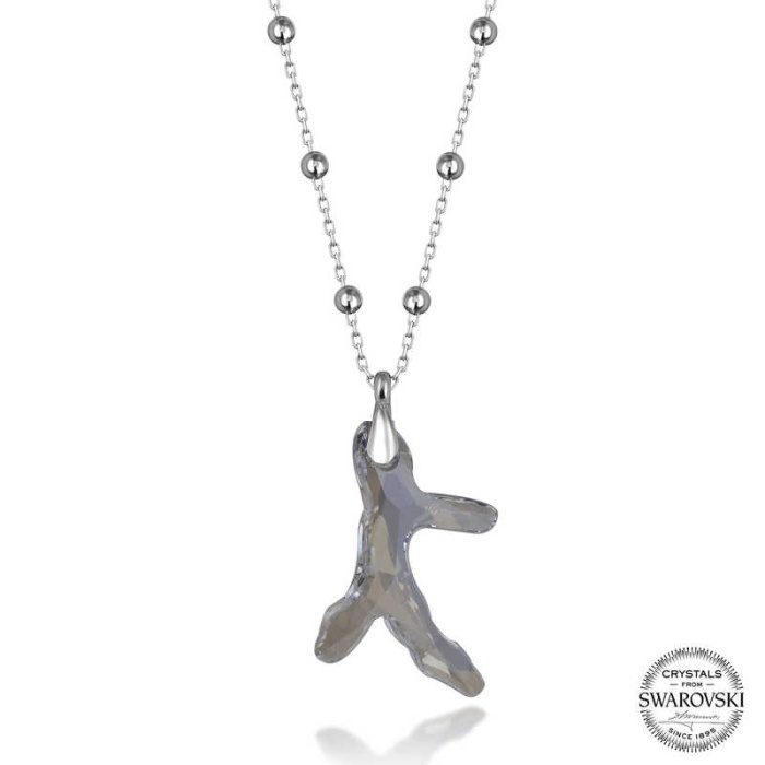 Swarovski Crystal Taşlı Top Zincir Mercan Lucky Life 925 Ayar Gumuss  Lucky Life Lucky Life Lucky Life Kadın Kolye