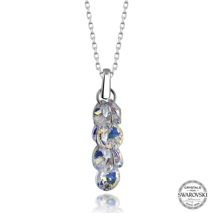 Swarovski Crystal Taşlı Salkım Lucky Life 925 Ayar Gumuss  Lucky Life Lucky Life Lucky Life Kadın Kolye