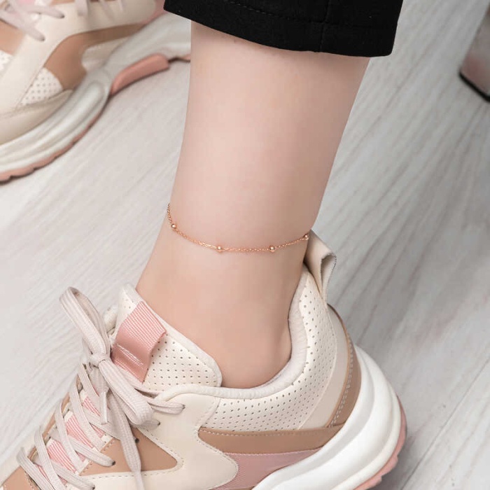 Lucky Life 925 Ayar Gumuss  Rose Top Zincir Halhal