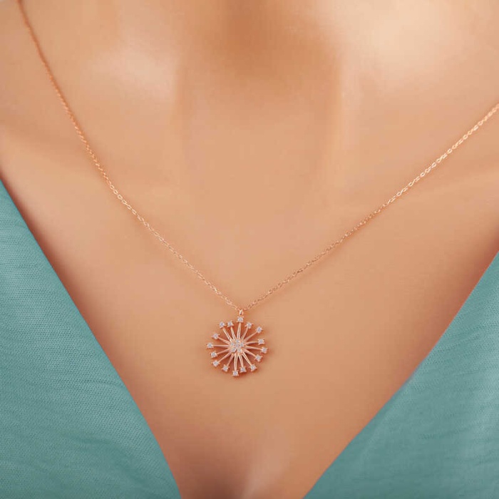 ​Lucky Life 925 Ayar Gumuss Rose Çiçek Lucky Life Lucky Life Lucky Life Kadın Kolye