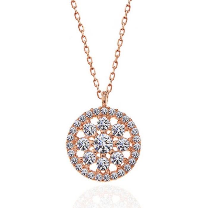 ​Lucky Life 925 Ayar Gumuss Rose Çiçek Lucky Life Lucky Life Lucky Life Kadın Kolye