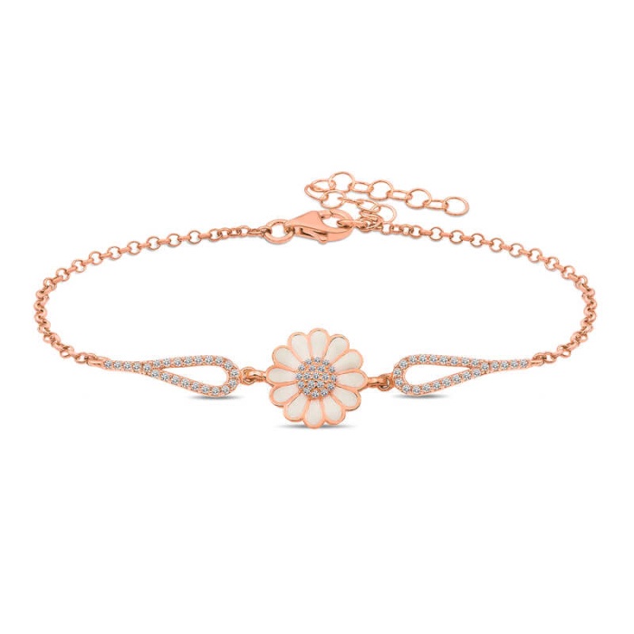 ​Lucky Life 925 Ayar Gumuss Rose Papatya Lucky Life Lucky Life Kadın Bileklik