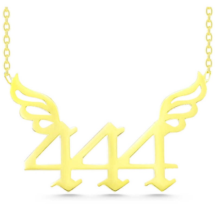 Lucky Life 925 Ayar Gumuss Gold 444 Melek Sayısı Lucky Life Lucky Life Lucky Life Kadın Kolye