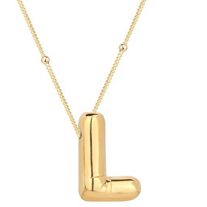 Lucky Life 925 Ayar Gumuss Gold Balon L Harfi Lucky Life Lucky Life Lucky Life Kadın Kolye
