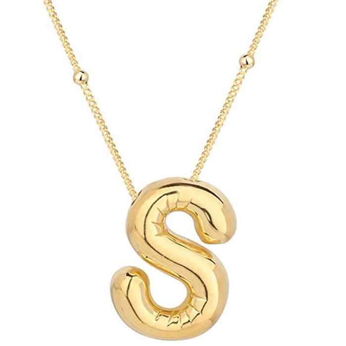 Lucky Life 925 Ayar Gumuss Gold Balon S Harfi Lucky Life Lucky Life Lucky Life Kadın Kolye