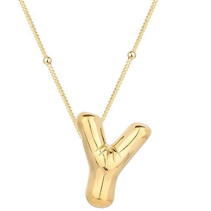 Lucky Life 925 Ayar Gumuss Gold Balon Y Harfi Lucky Life Lucky Life Lucky Life Kadın Kolye
