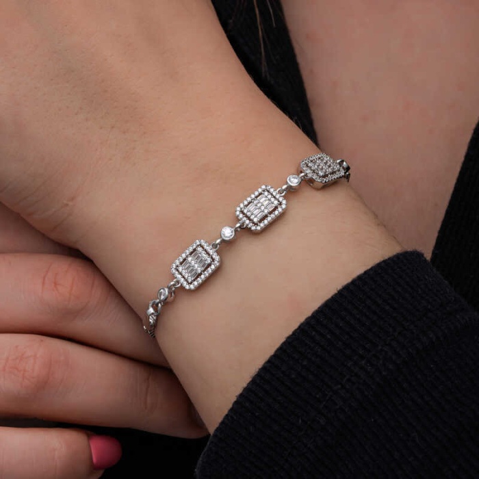 ​Lucky Life 925 Ayar Gumuss Baget Taşlı Lucky Life Lucky Life Kadın Bileklik